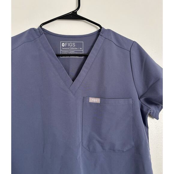 {SET} Space Navy Figs Catarina One Pocket Top and Zamora Joggers XS/S - Picture 3 of 10